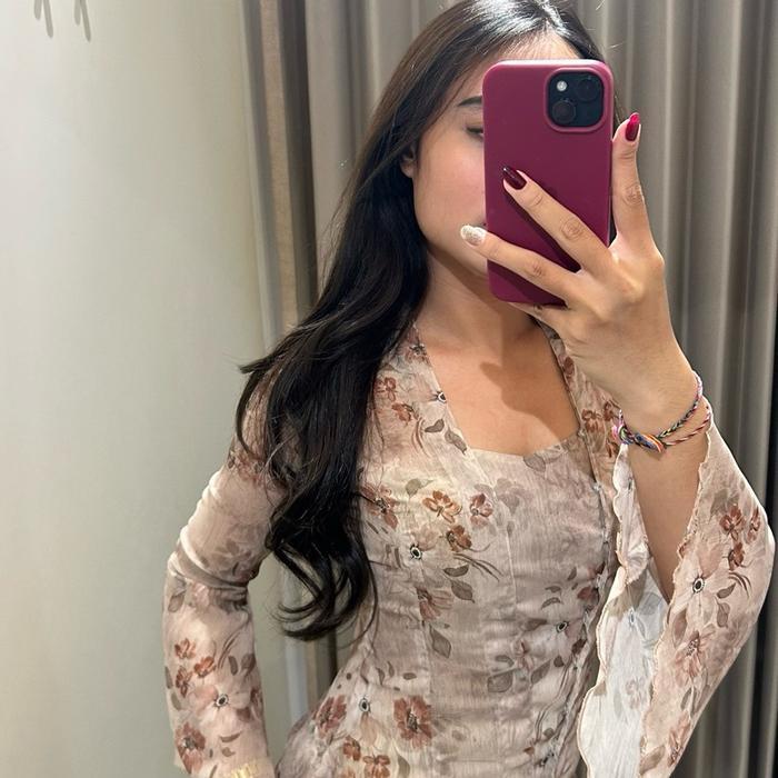 Kebaya Ciffoon Flower  Crinkle || Kebaya Bali,Kebaya Moderen,Kebaya Premium, Kebaya Kondangan,Kebaya