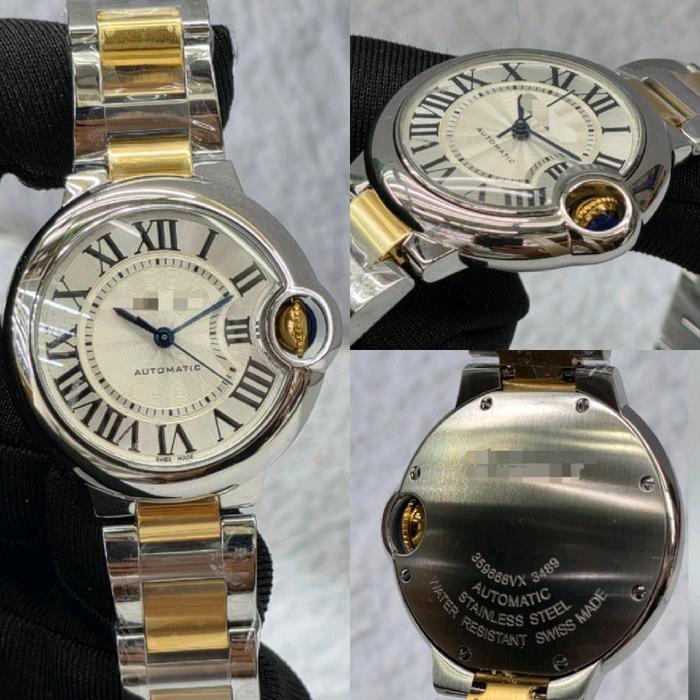 Dr.Jam IIBALLON BLEU WHITE SILVER TWO TONE GOLD 33MM AF SS YG BRACELET TIER 5