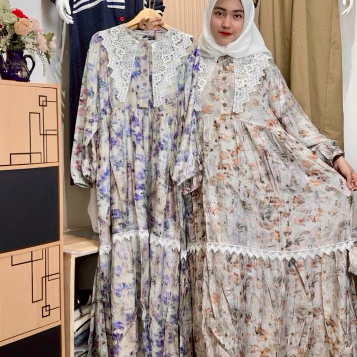 Abiyan midi dress bahan linen bangkok