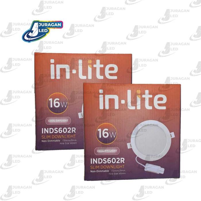 InLite LED Lampu Slim Downlight INDS602R - 16W