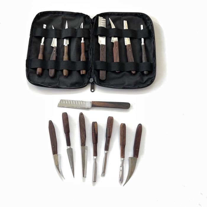 ORIGINAL pisau ukir buah / pisau garnish / pisau carving / pisau 1 set isi 7 READY STOCK