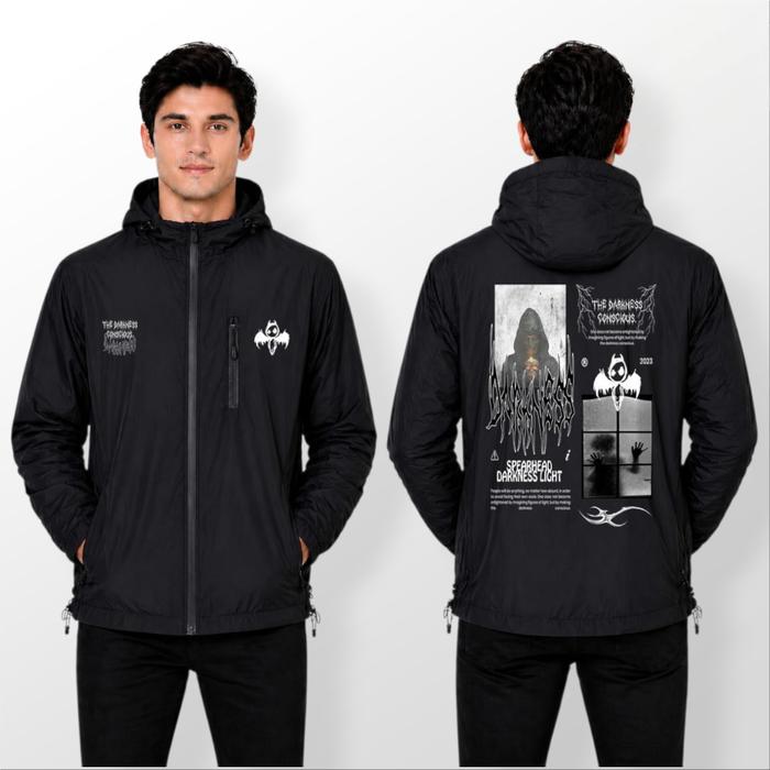 jaket parasut pria waterproof anti air hujan angin cowok distro keren terbaru running olahraga motor