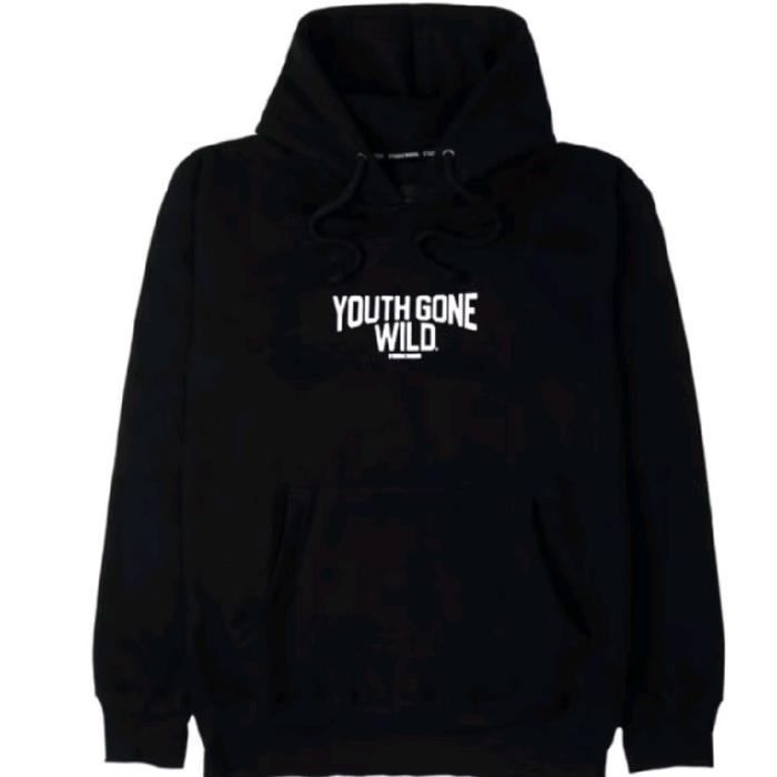 Hoodie Distro Starcross Wild Youth Gone Alfa Blue Print Logo Hitam
