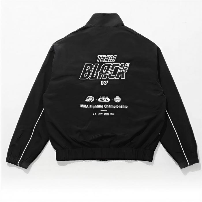Jaket Team Black Korean Streetwear – Printed Keren, Parasut Varsity Jacket, Cosplay JINX Joo Jaekyun