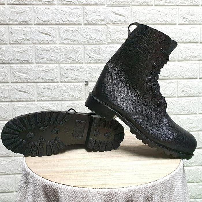 SEPATU PDL SATPAM BAHAN KULIT JERUK MODEL PANJANG SEPATU PDH SECURITY