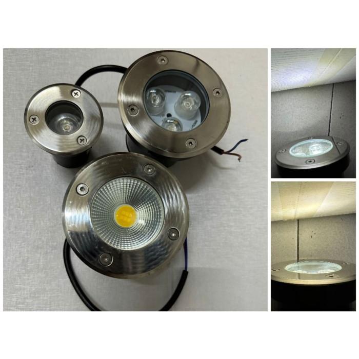 Lampu Lantai LED Ground tanam outdoor 1w 3w 5w putih/warmwhite