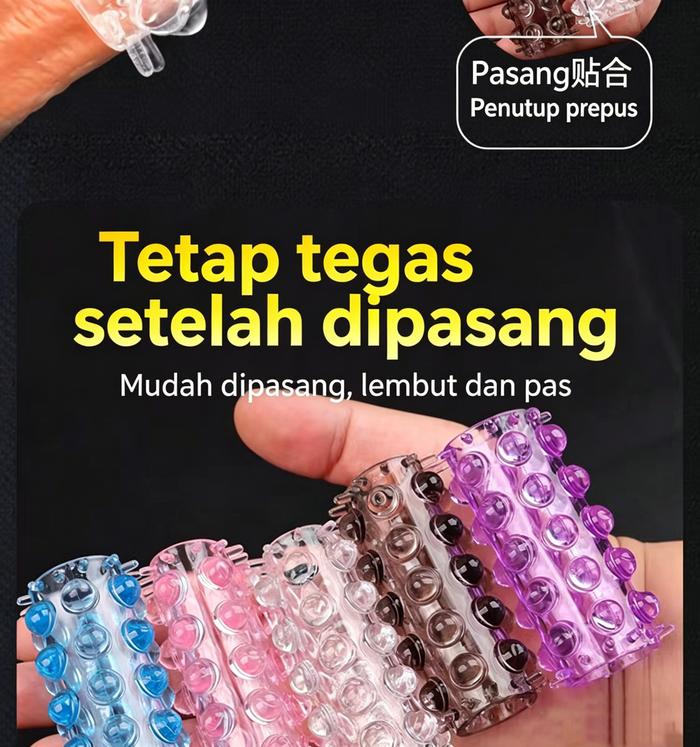 COCK RING SLEEVE PEARL BEADS & SOFT SPIKE - 2 Variant Type Cincin Vital Pria Texture Mutiara Duri Ge