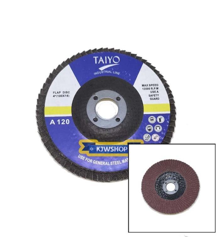 Flap Disc Flapdisc Amplas Kertas Gosok Susun Gerinda 4 inch Taiyo