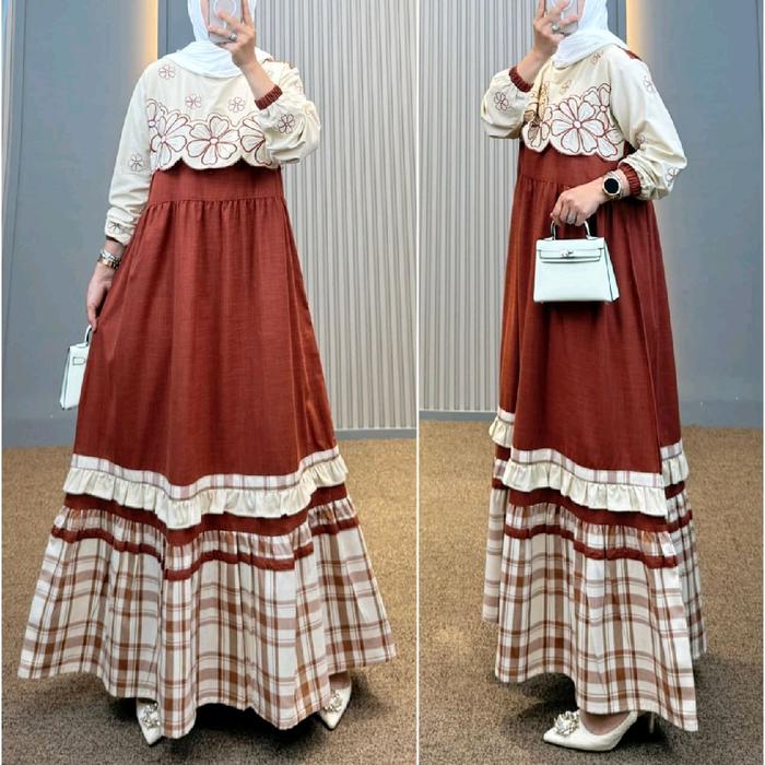 Gamis semut katun linen ori by semut