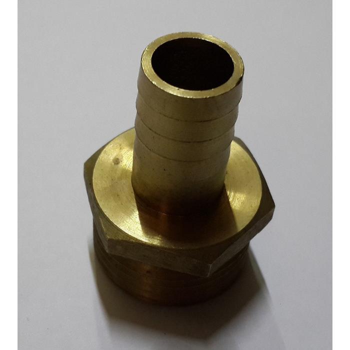 Nipple / Nepel Selang drat luar 1 x 5/8 Sambungan Kuningan