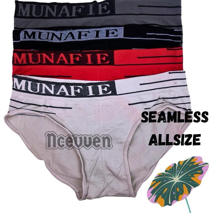 3 6pcs celana dalam pria dewasa cd remaja cowok rajut ukuran size M L XL munafie murah brief katun g