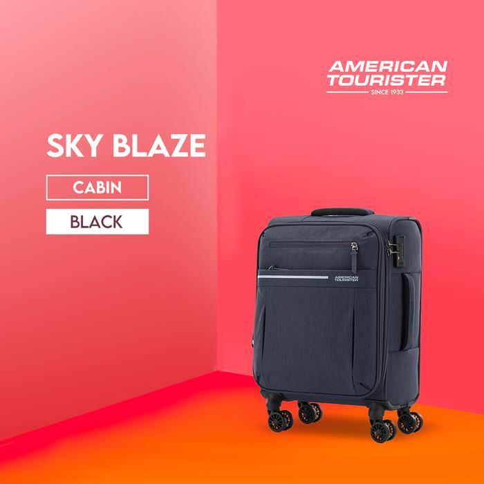 American Tourister Koper Softcase Sky Blaze Cabin 20 Inch Exp TSA V2 - Black