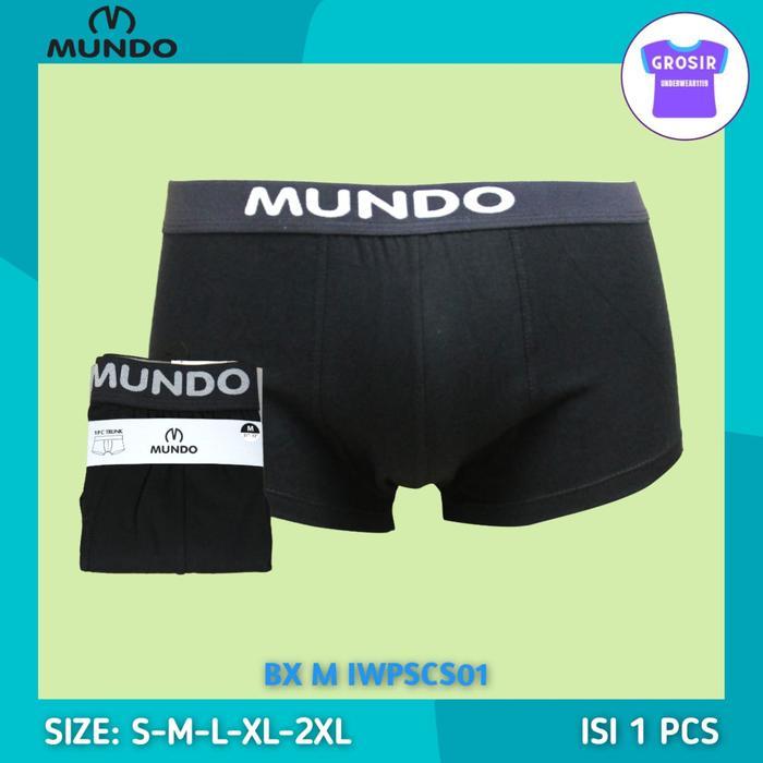 Boxer pria Mundo IWPSCS01 Isi 1 Pcs Bahan Katun