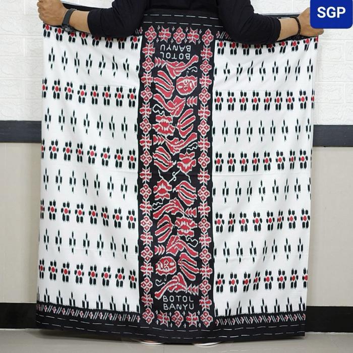 SARUNG GOYOR BOTOL BUNGA HITAM MERAH