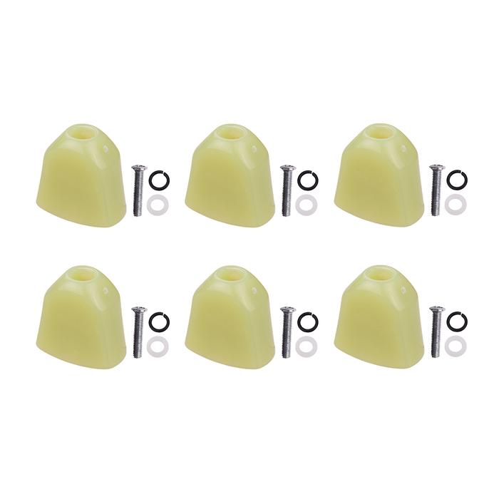 6PCS Tuning Peg Caps Polished Tuner Key Button Cap String Knob Handle