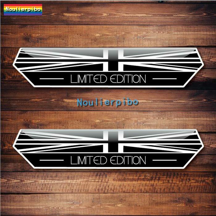 3D Car Sticker Stereo Epoxy Sticker Union Jack Limited Edition Black