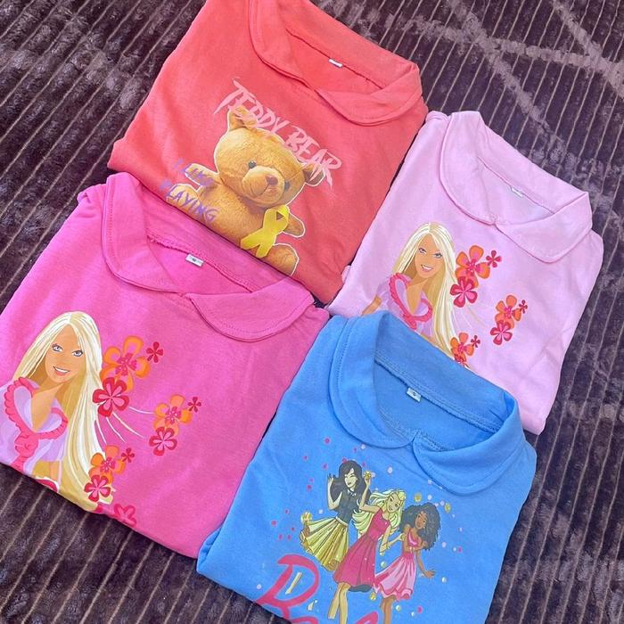 atasan anak perempuan Blouse motif campur teddy bear dan berby baju anak 2-4 tahun