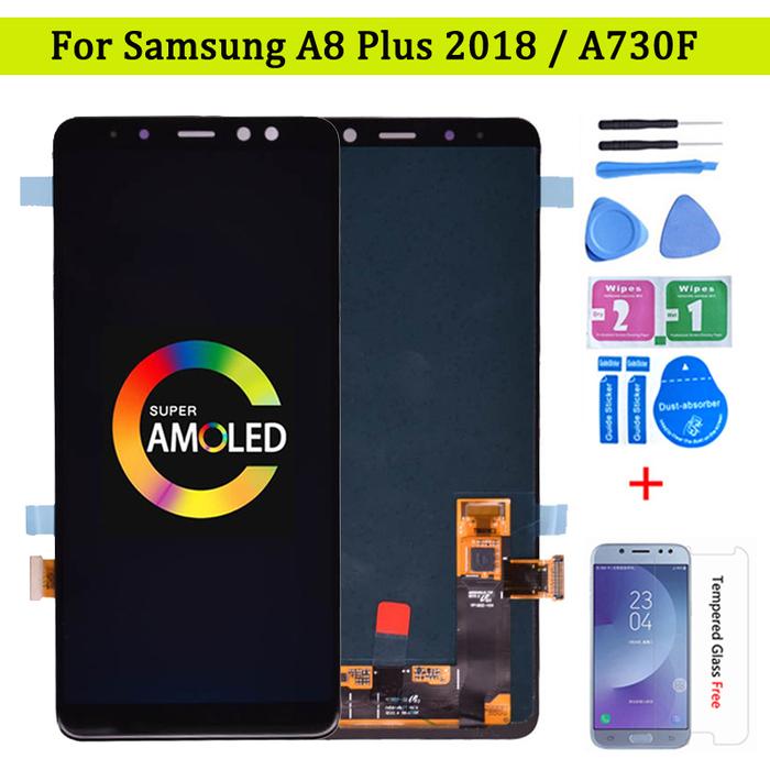 Super Amoled For Samsung Galaxy A8 plus A730 A730F LCD Display Touch
