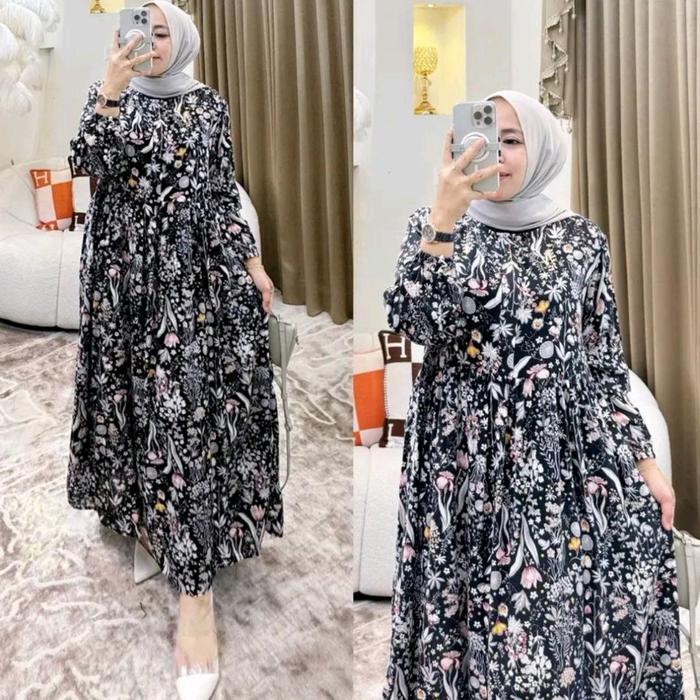 gamis kekinian MIDI RAYON VISCOSE
