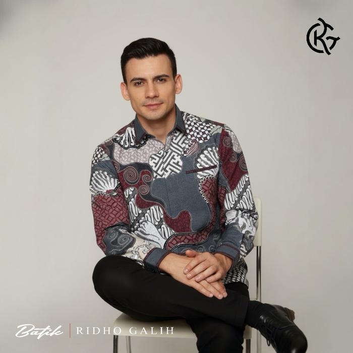 Kemeja Smock Bordir Lengan Panjang Batik Ridho Galih