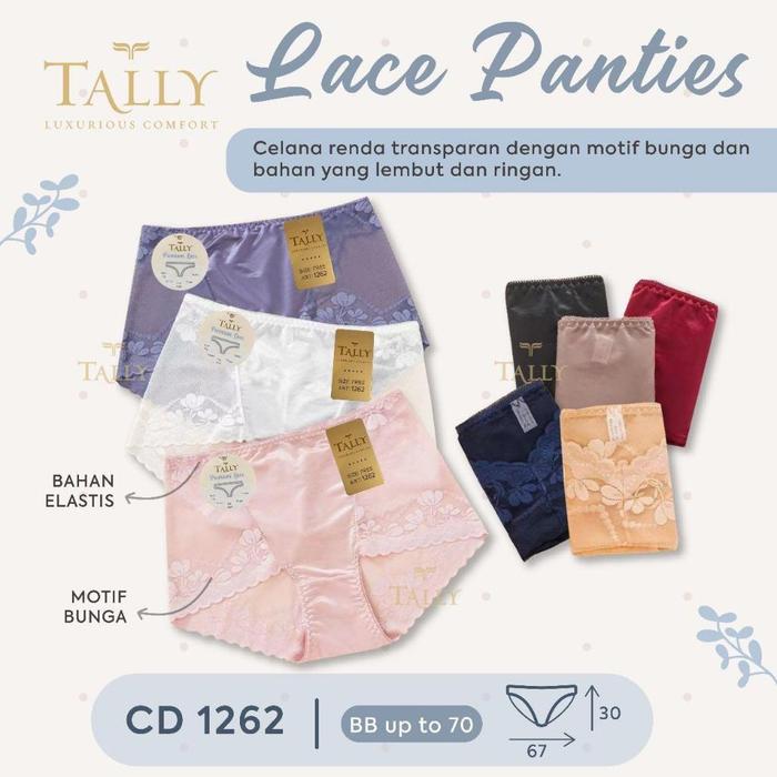 YISTORE98 - CD TALLY RENDA 1262 BRUKAT MIDI - Tally 1262 CD Celana Dalam Lace Brokat Semi Transparan