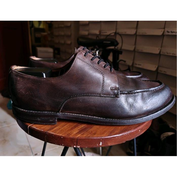 Sepatu Low Boots Pantofel Moctoe Bowen Made in England Dress Shoes Leather Kulit Vintage Dainite Sol
