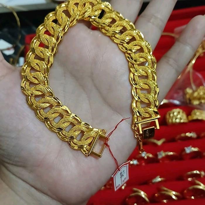gelang coco tipis lapis emas