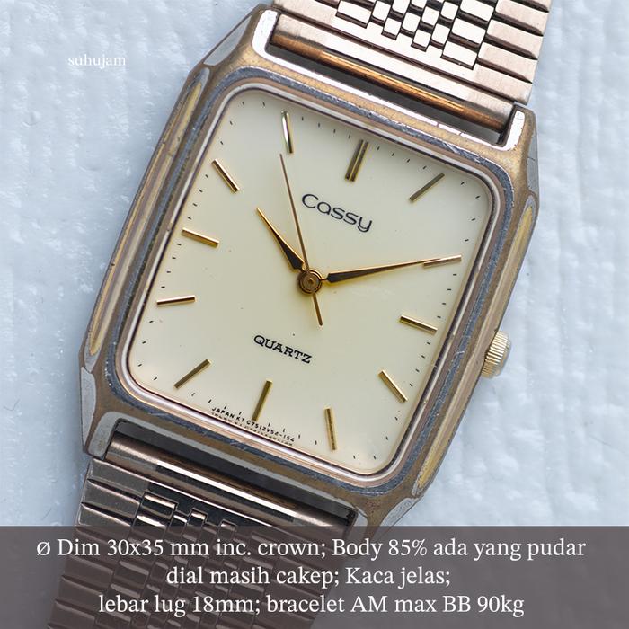 Cossy Jam tangan cossy tank by orient, kondisi 85% body ada yang pudar dan bekas pemakaian wajar, di