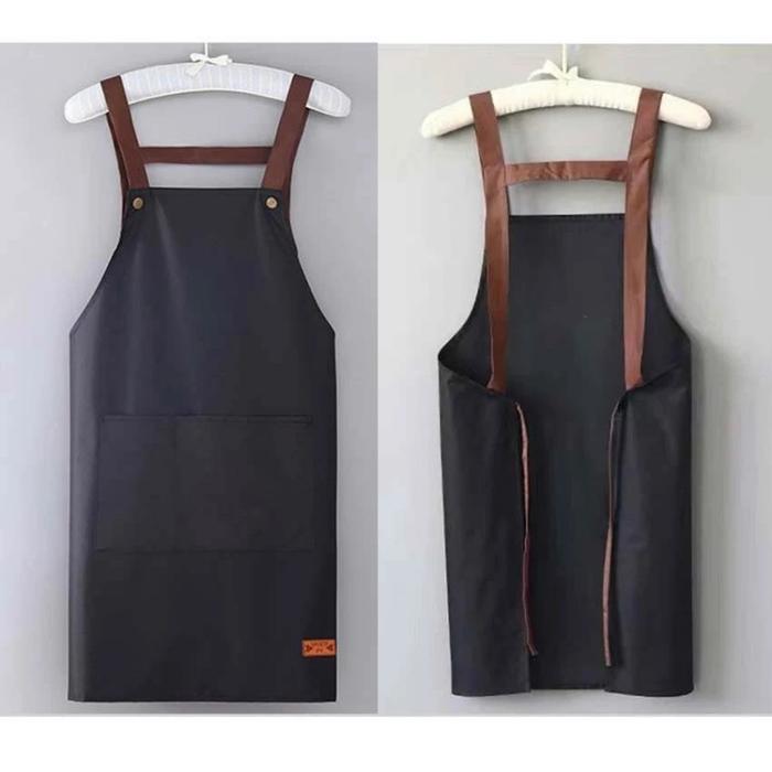 Celemek Masak Pria Wanita Apron Restoran Celemek Apron Waterproof Apron Kitchen Apron Masak