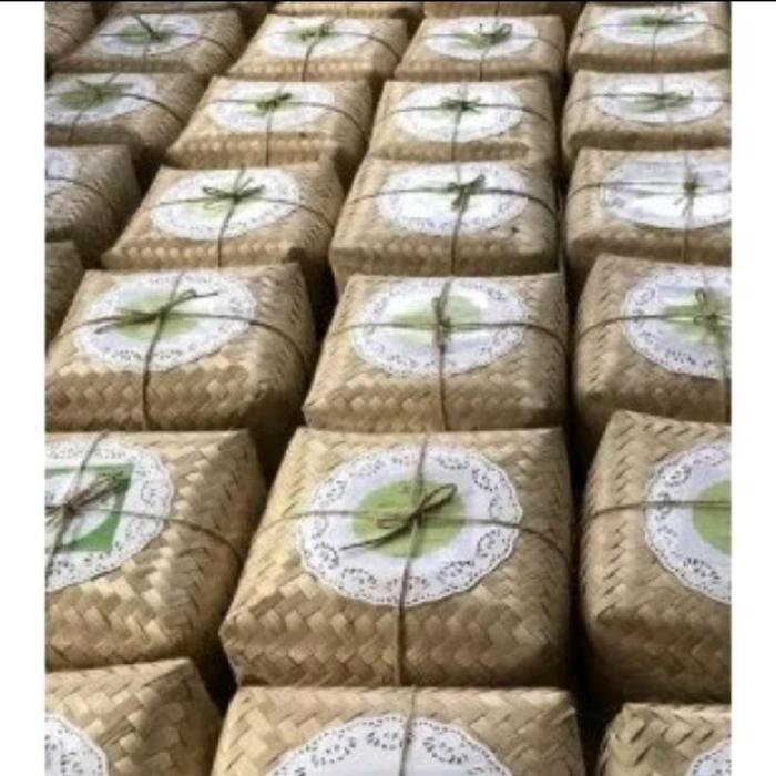 Besek bambu ukuran 18x18 besek daging 2kg