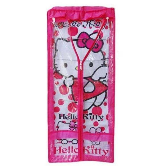 Rak Set 4 IN 1 Rak Tas Rak sepatu Rak kosmetik Rak Jilbab Gantung Plastik Besi Anti Karat