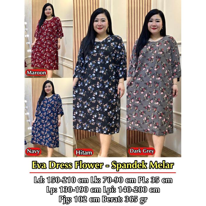 ◤New Ready◢ Fina Bigsize - (Eva Dress Big Size)Kekinian Fashionable