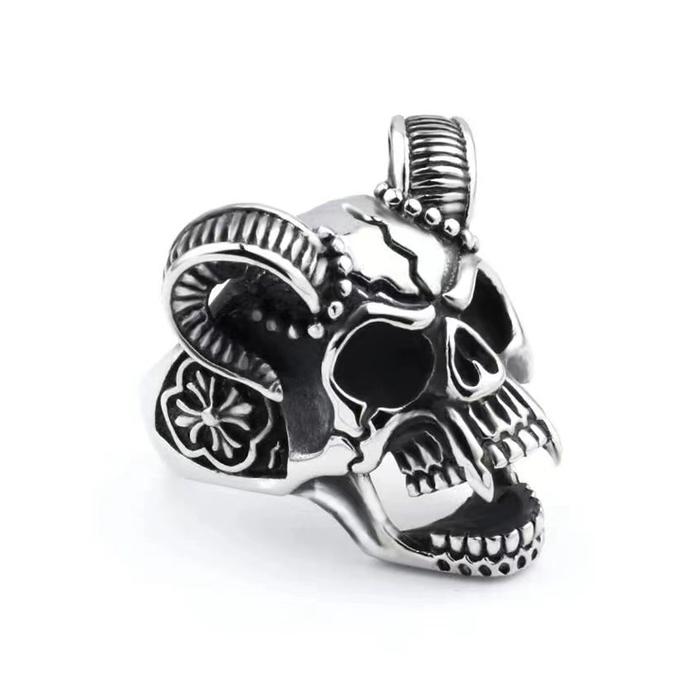 【Nosworthy】Trendy Simple Retro Sheep Head Ring Unisex Fashion Ring Personalized Hip-hop Ring