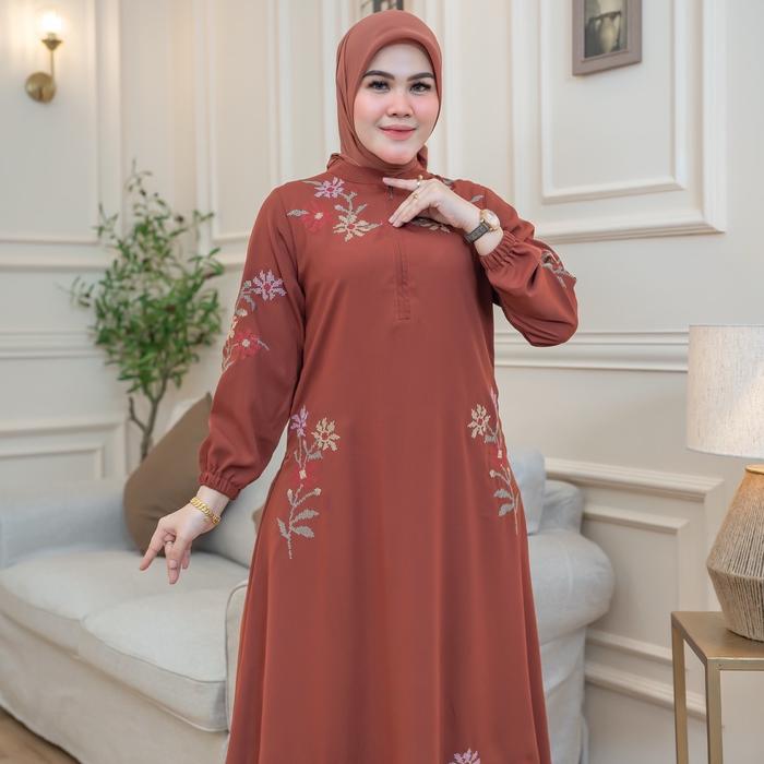 ARRAYA Drees Gamis Arraya Motif Bordir Terbaru Abaya Arraya Gamis Bordir Gamis Wanita
