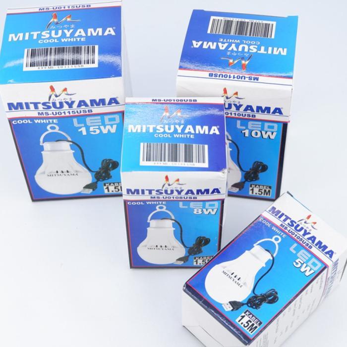 Lampu Bohlam USB 5 Watt / 10 Watt LED Kabel 1.5 Meter Mitsuyama