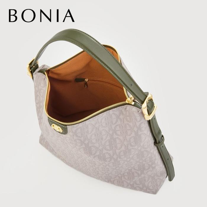 Bonia - Nuccia Monogram Shoulder Bag Dark Green