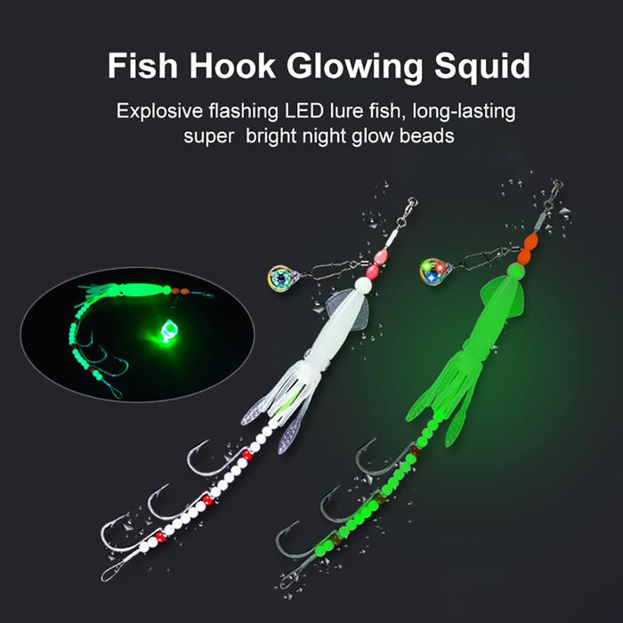 Octopus Squid Jig Fishing Lures with 3 Hooks Simulation Octopus Bait