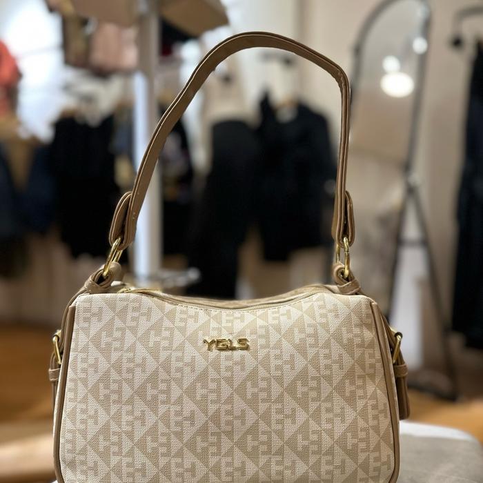 Tas Brand YGLS  Tas Shoulder bag ada tali panjang juga warna cream Selempang Wanita
