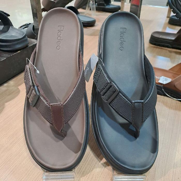 Fladeo Sandal Casual Pria Bahan Sintetis Sol Thermalplastik Karet Nyaman Ringan Ukuran 40-44