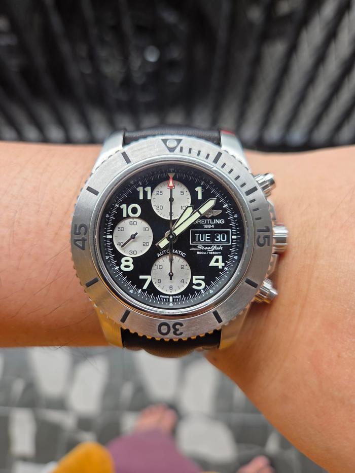 Breitling Superocean Heritage Chronograph 44 Stainless Steel - Jam Tangan Otomatis