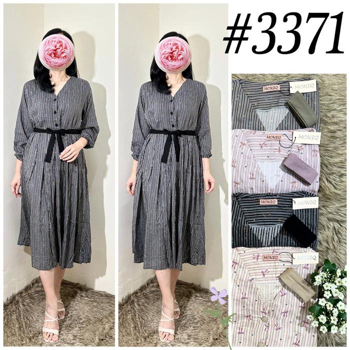Daster MONIQ Bahan Rayon Lengan Panjang 3371
