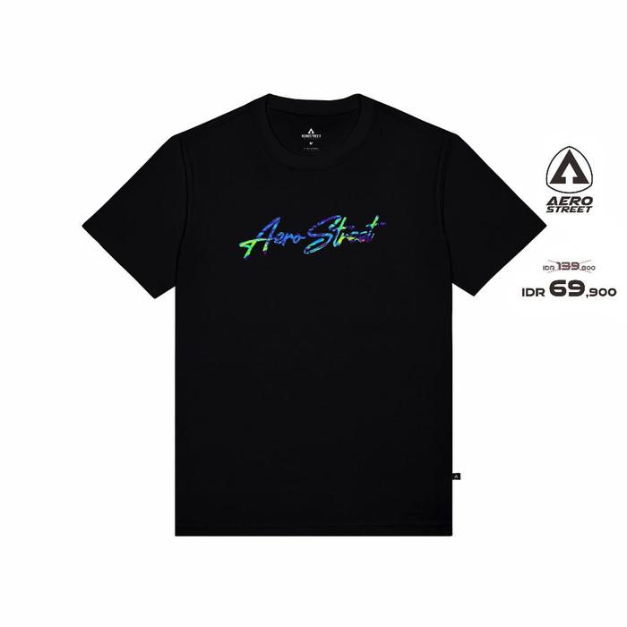 Aerostreet T Shirt Aero Paint Hitam Kaos T-Shirt AAAAA