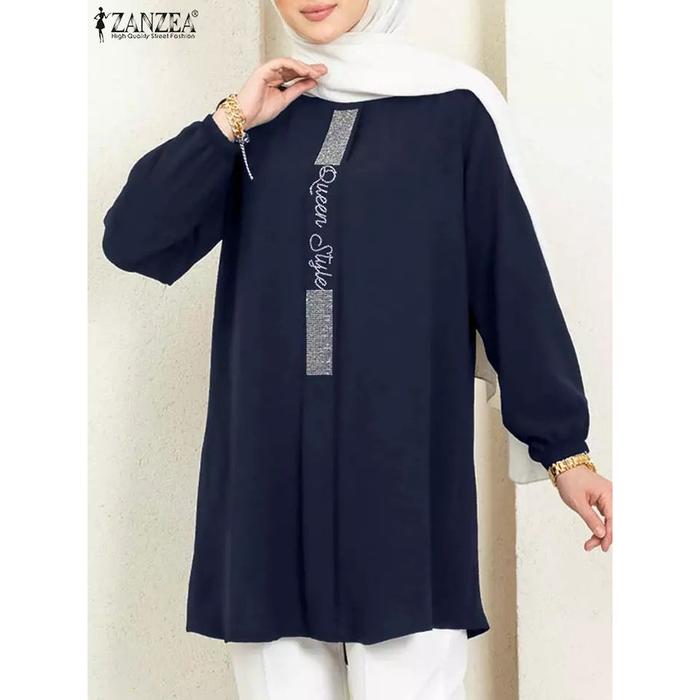 ATASAN WANITA LENGAN PANJANG MODEL ZANZEA TERBARU/BLUS WANITA KEKINIAN/TUNIK WANITA IMPORT/ATASAN WA