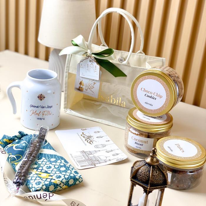 Hampers Lebaran Denida Goodies Aesthetic Ramadhan Sajadah Kurma Cookies