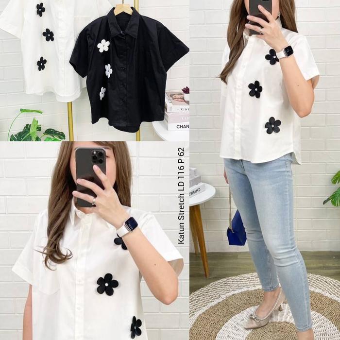 Blouse Korea | Blouse bunga-bunga