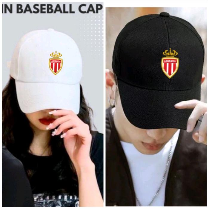 Topi Baseball Cap/ Topi motif MONACO, Cotton Fleece Premium, Sablon DTF