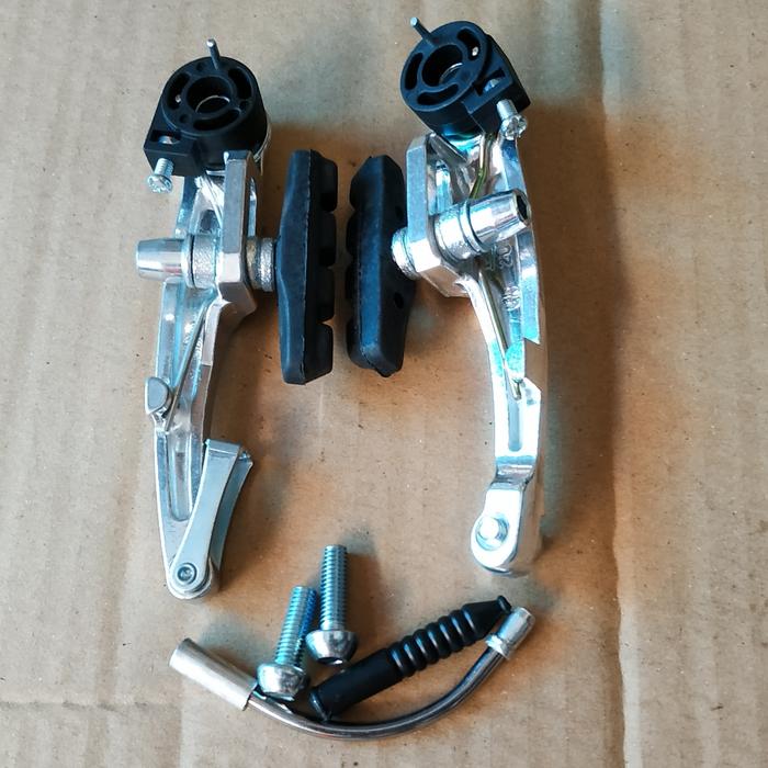"Jual Produk V Brake Rem Power Taiwan Alloy MTB BMX Silver ''