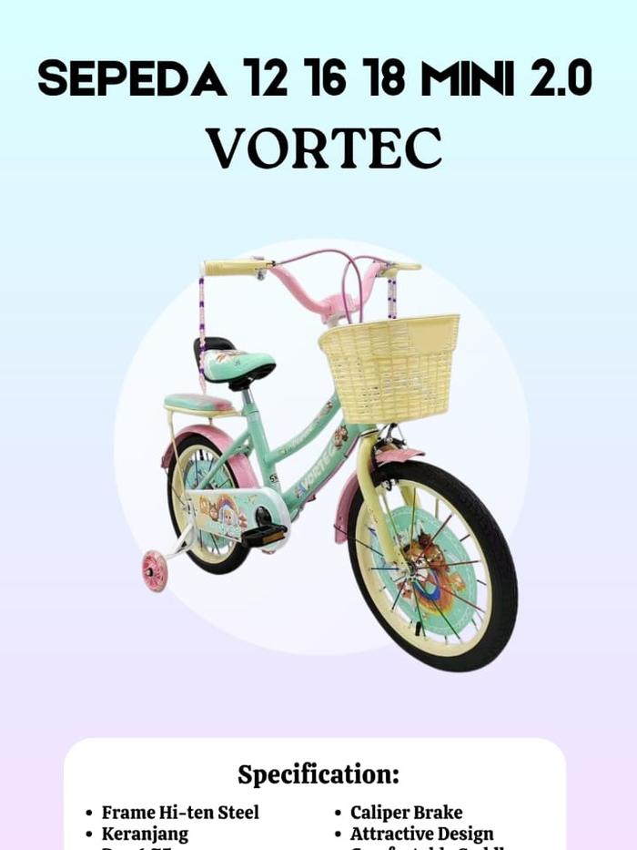 Sepeda CTB Mini VORTEC 2.0 Sepeda Anak Perempuan