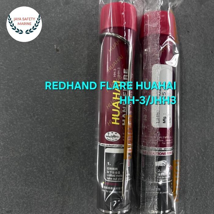 PREMIUM HUAHAI Red Hand Flare HH-3/JHH3 Sertifikat CCS  Original REDHAND FLARE