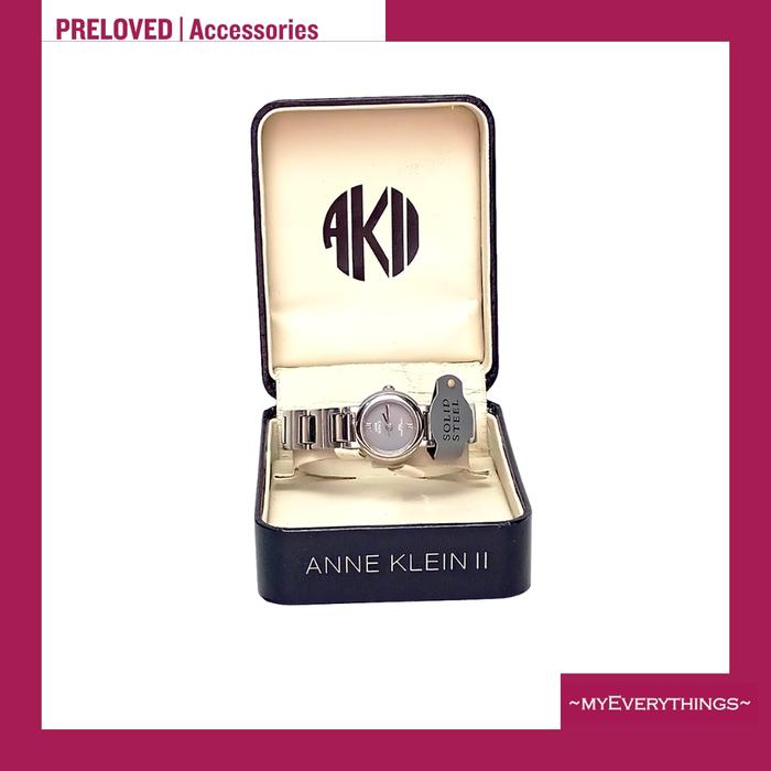Jam Tangan Wanita Stainless Steel Rantai Anne Klein II Preloved